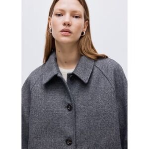 H&M Car Coat Women XXL Grey New‎ With Tags